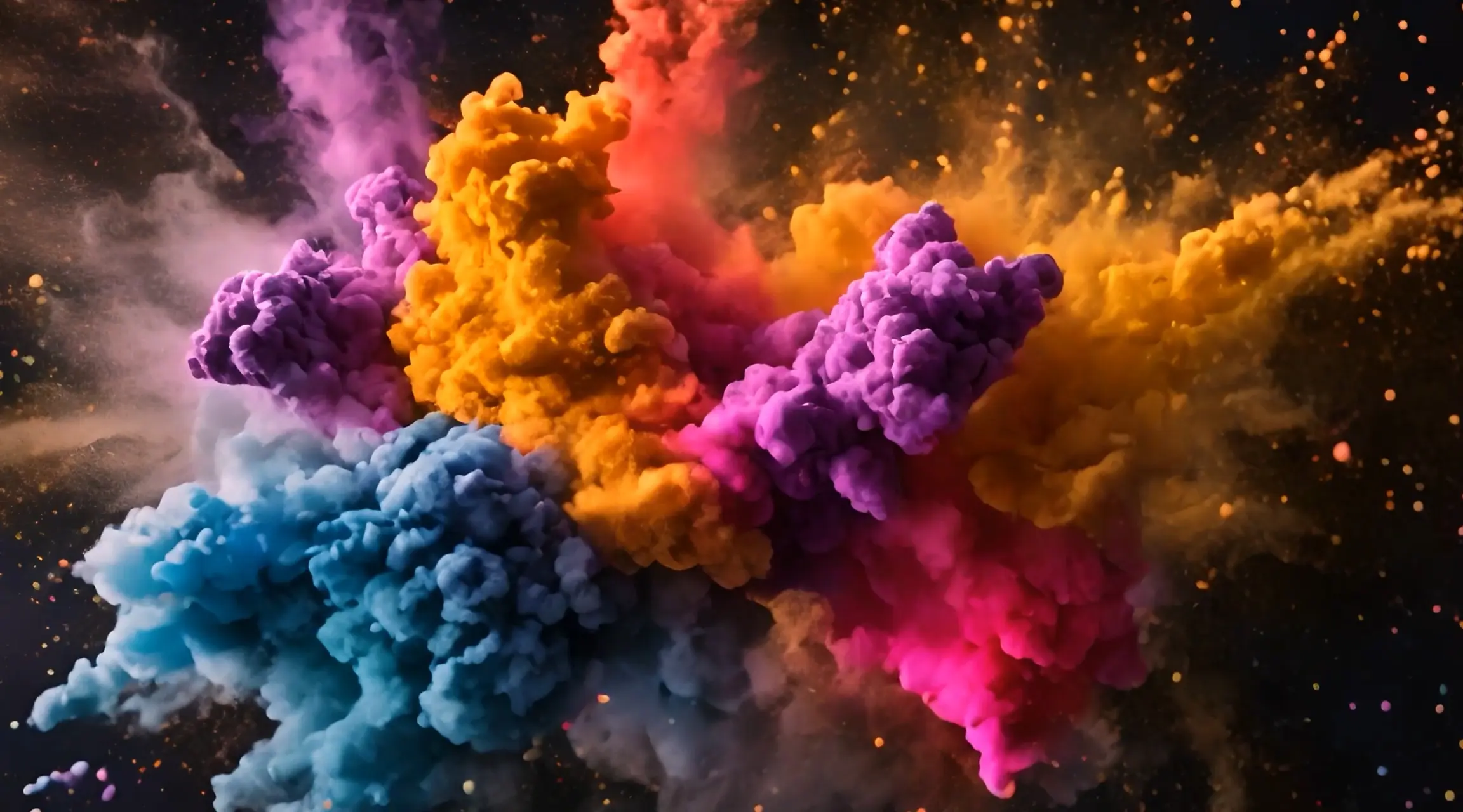 Abstract Colorful Clouds Vivid Video Backdrop